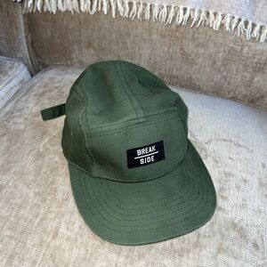 Break Size Military Green Hat With Adjustable Strap
